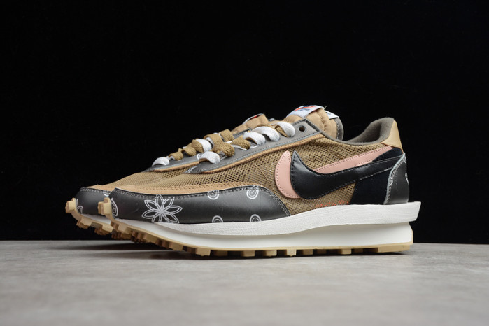 nike ldwaffle x sacai black parachute beige cv5053-001