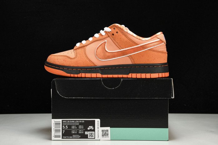 nike sb dunk low orange lobster fd8776-800