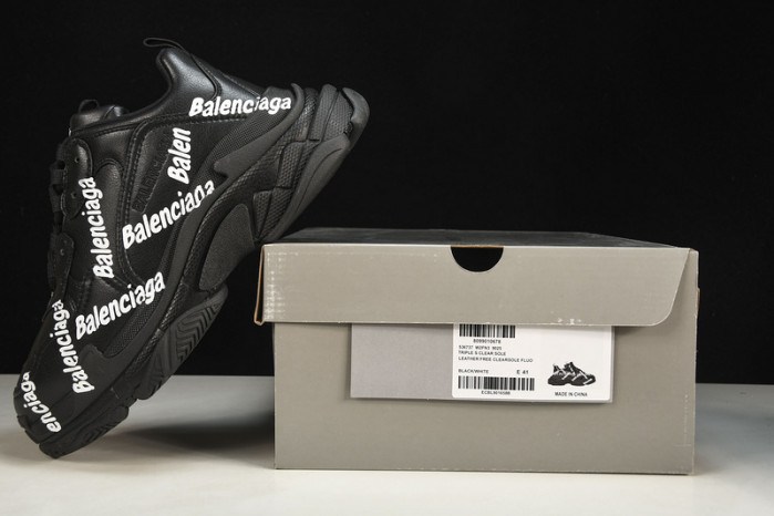 balenga triple s black clear sole btsbcs-030