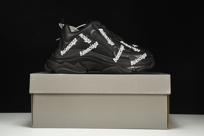 balenga triple s black clear sole btsbcs-030