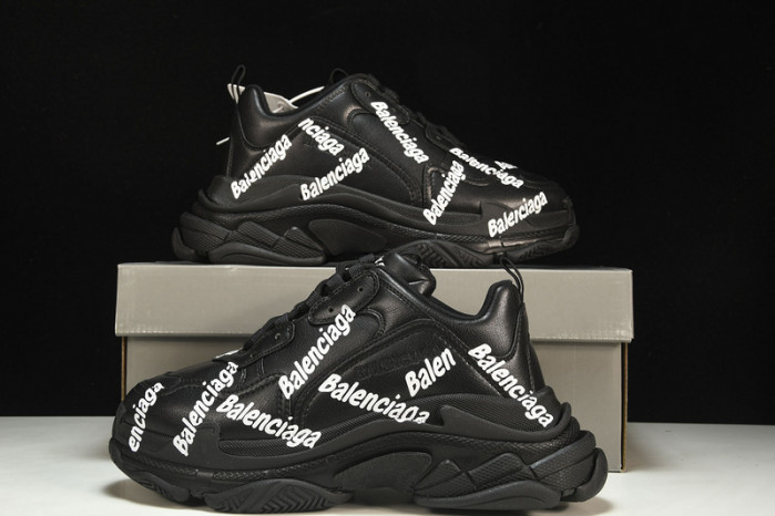 balenga triple s black clear sole btsbcs-030
